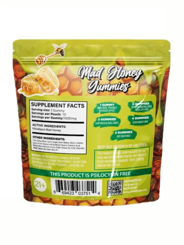 Apple-Stoned-Mad-Honey-Gummies-10000MG-10ct-Back.webp Apple Stoned Mad Honey Gummies 10000MG 10ct