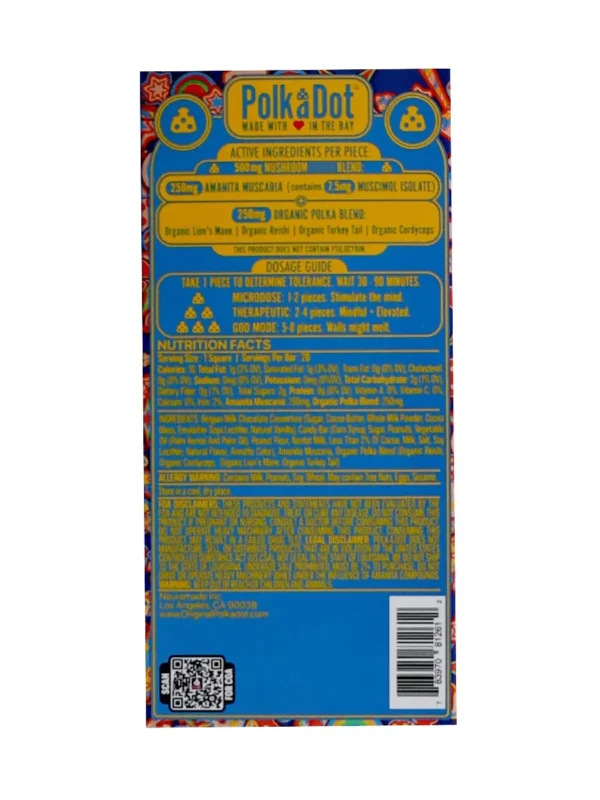 Back-Butterlicious-PolkaDot-Shroom-Belgian-Chocolate.webp Butterlicious PolkaDot Mushroom Belgian Chocolate 500mg