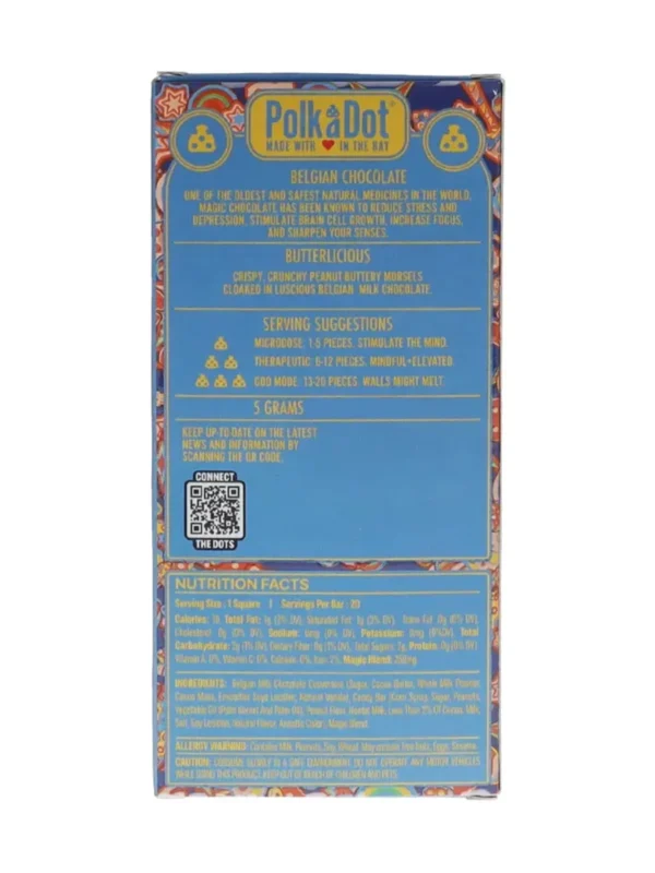 Back-Butterlicious-PolkaDot-Shroom-Belgian-Milk-Chocolate.webp Butterlicious PolkaDot Mushroom Belgian Milk Chocolate 250mg