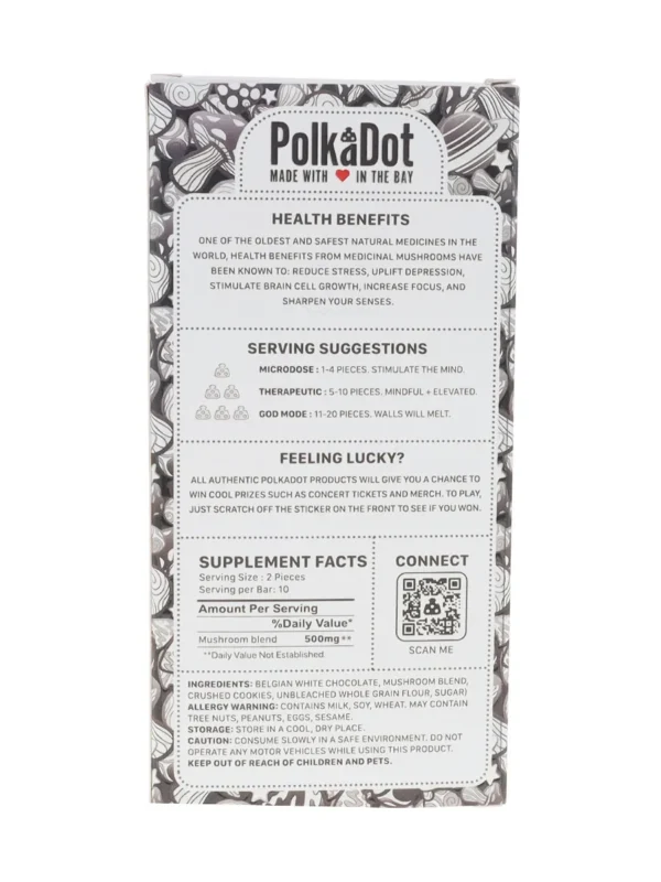 Cookies N’dreams PolkaDot Mushroom Belgian Milk Chocolate 250mg