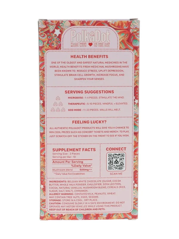 Horchota Bliss PolkaDot Mushroom Belgian Milk Chocolate 250mg
