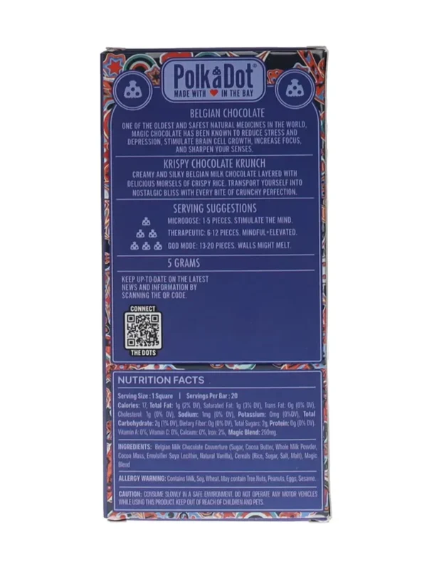 Krispy Chocolate Crunch PolkaDot Mushroom Belgian Milk Chocolate 250mg