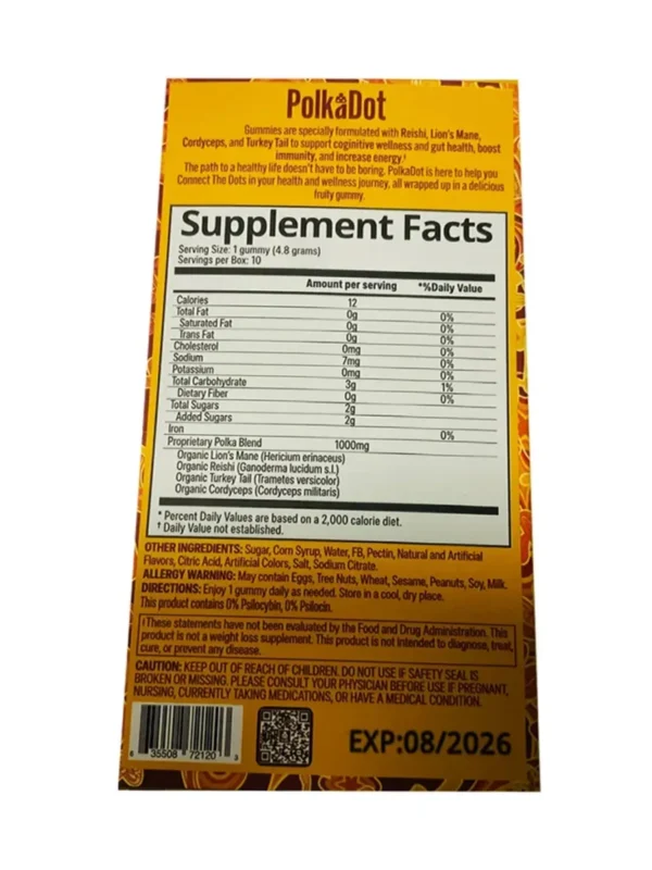 Mango Sorbet PolkaDot Belgian Shroom Blend Gummies 4G