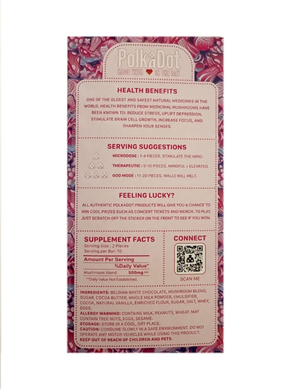 Back-Pink-Velvet-PolkaDot-Magic-Mushroom-Belgian-Chocolate-250mg-Per-Piece.webp Pink Velvet PolkaDot Mushroom Belgian White Chocolate 250mg Per Piece