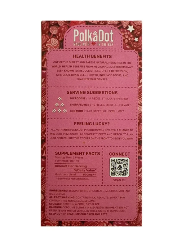 Back-Red-Velvet-PolkaDot-Magic-Mushroom-Belgian-Chocolate-250mg-Per-Piece.webp Red Velvet PolkaDot Mushroom Belgian White Chocolate 250mg Per Piece