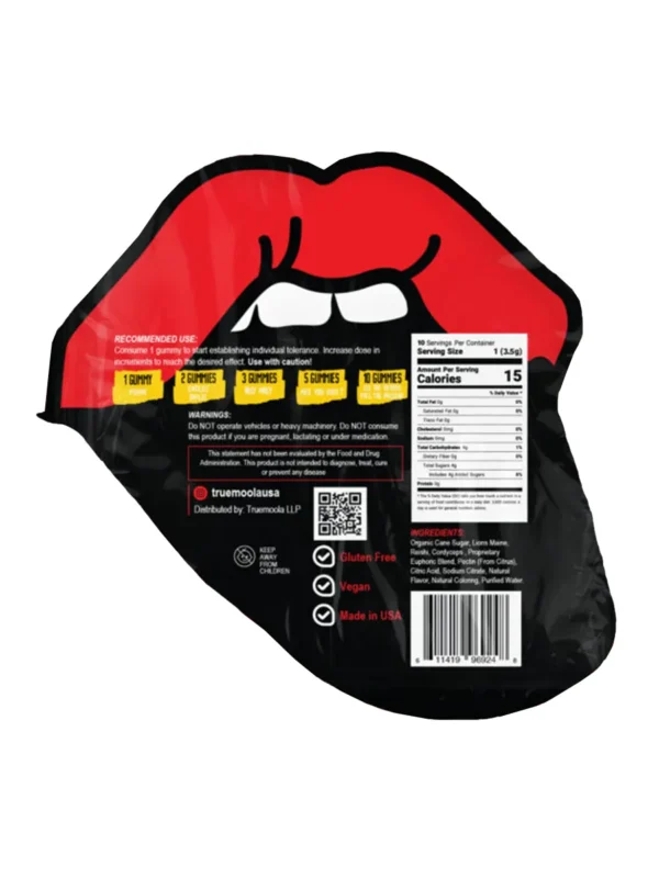 Back-Sexy-Straaberry.webp Sexy Strawberry Truemoola Holy Moly Mushroom Gummies 10ct