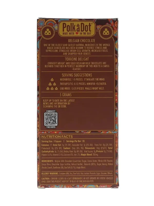 Back-Torrone-Delight-PolkaDot-Mushroom-Belgian-Milk-Chocolate-1.webp Torrone Delight PolkaDot Mushroom Belgian Milk Chocolate 250mg
