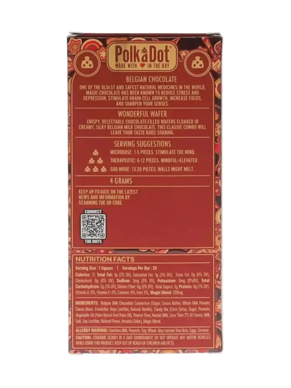 Wonderful Wafer PolkaDot Mushroom Belgian White Chocolate 200mg Per Piece