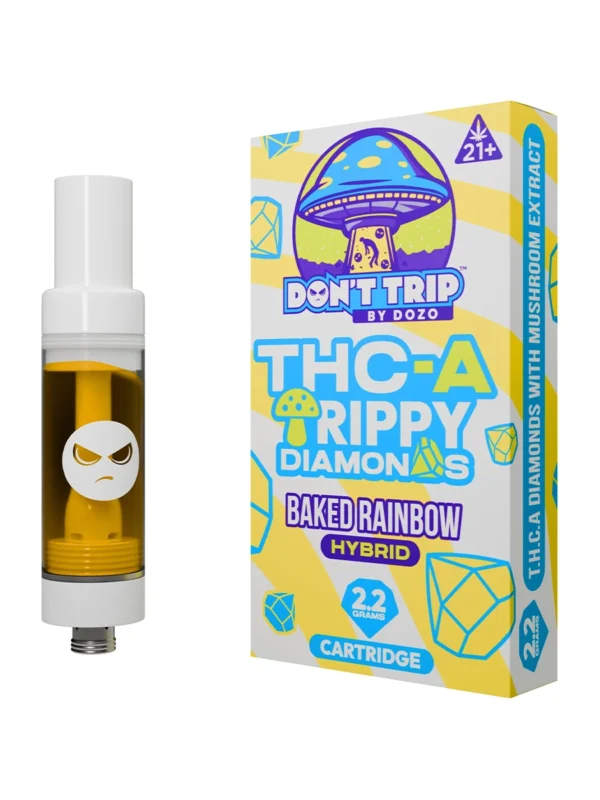 Baked-Rainbow-Dont-Trip-by-Dozo-THC-A-Trippy-Diamonds-Cartridge-2.2Gv.webp Baked Rainbow Don’t Trip by Dozo THC-A Trippy Diamonds Cartridge 2.2G