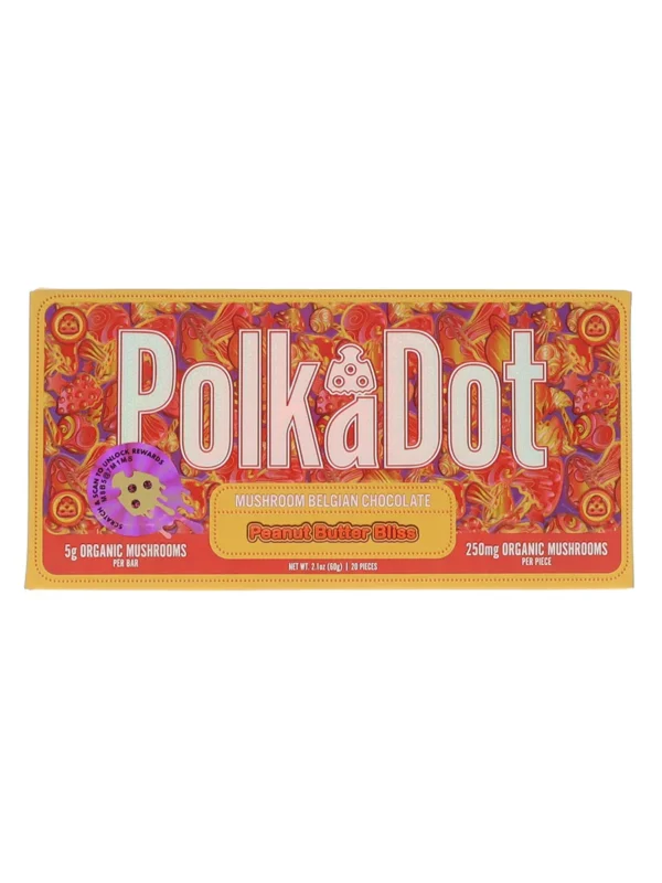 Peanut Butter Bliss PolkaDot Mushroom Belgian Milk Chocolate 250mg
