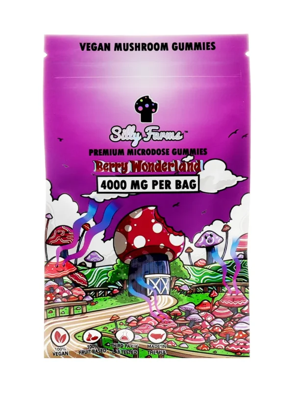Berry-Wonderland-Silly-Farms-Vegan-Mushroom-Gummies-4000MG.webp Berry Wonderland Silly Farms Vegan Mushroom Gummies 4000MG