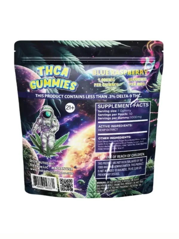 Blue Raspberry Stoned THC-A Gummies 10000MG