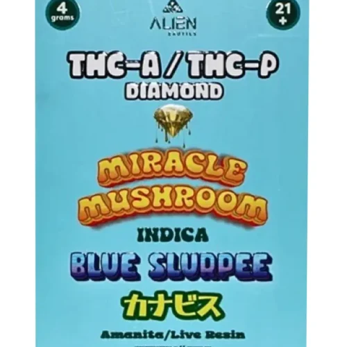Blue-Sluppee.webp Blue Slurpee Alien Exotics Miracle Mushroom THC-A x THC-P Blend Disposable Vape 4G