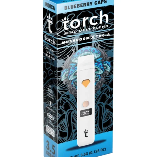 Blueberry-Caps-Torch-Mind-Melt-Mushroom-x-THC-A-Blend-White-Series-Vape-3.5G.webp Blueberry Caps Torch Mind Melt Mushroom x THC-A Blend White Series Vape 3.5G