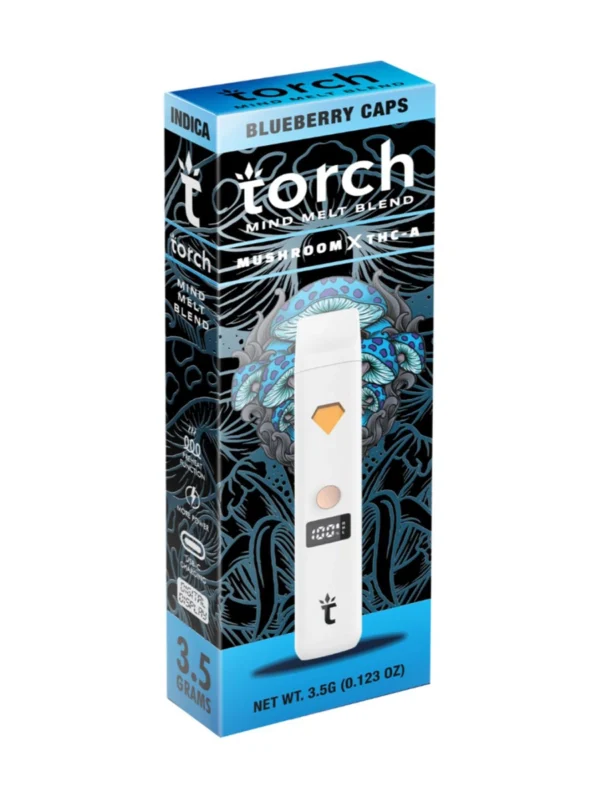 Blueberry-Caps-Torch-Mind-Melt-Mushroom-x-THC-A-Blend-White-Series-Vape-3.5G.webp Blueberry Caps Torch Mind Melt Mushroom x THC-A Blend White Series Vape 3.5G