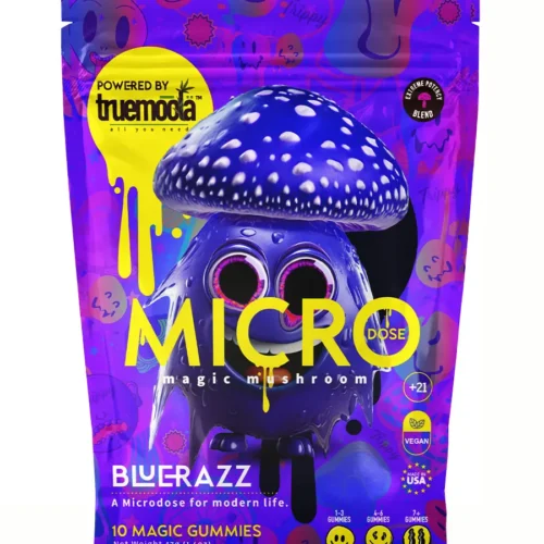Bluerazz-Truemoola-Micro-Magic-Mushroom.webp Blue Razz Truemoola Micro Shroom Gummies 10ct