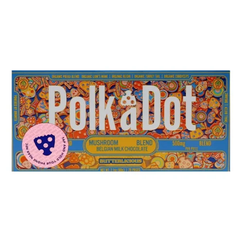 Butterlicious PolkaDot Mushroom Belgian Chocolate 500mg