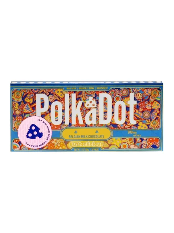 Butterlicious-PolkaDot-Shroom-Belgian-Milk-Chocolate-200mg.webp Butterlicious PolkaDot Mushroom Belgian Milk Chocolate 200mg Per Piece