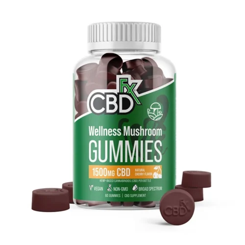 CBD-FX-Gummies-60ct-Bottle-Mushroom.webp CBDfx Wellness Mushroom Gummies 1500mg