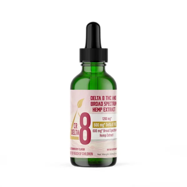 CRDelta8THCStrawberryTincture_900x-1.webp Delta 8 THC Tincture Oil 1200mg