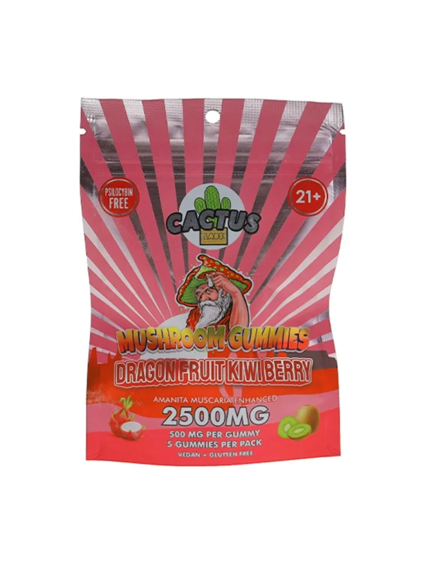 Cactus-Labs-Amanita-Muscara-Mushroom-Gummies-Dragon-Fruit.webp Dragon Fruit Kiwi Berry Cactus Labs Amanita Muscara Mushroom Gummies 2500mg