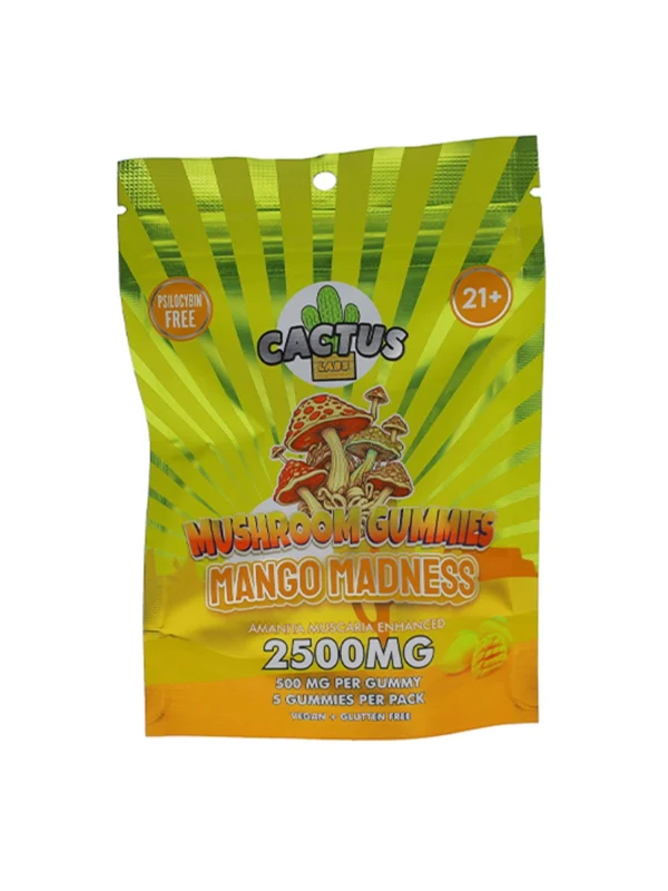 Cactus-Labs-Amanita-Muscara-Mushroom-Gummies-Mango-Mednes.webp Mango Madness Cactus Labs Amanita Muscaria Mushroom Gummies 2500mg