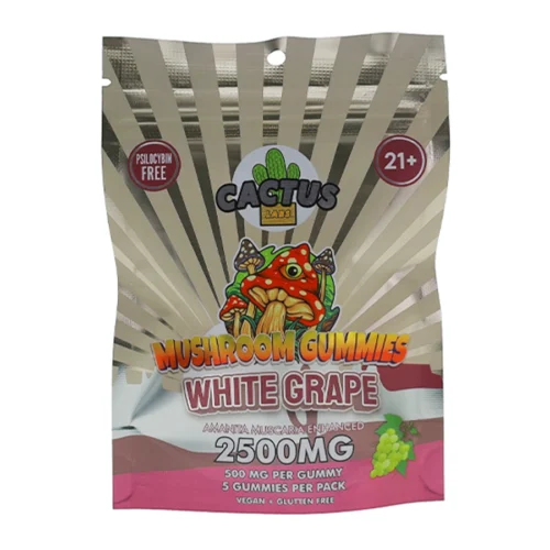 Cactus-Labs-Amanita-Muscara-Mushroom-Gummies-White-Grape.webp White Grape Cactus Labs Amanita Muscara Mushroom Gummies 2500mg