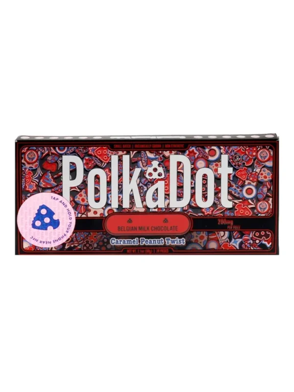 Caramel-Peanut-Twist-PolkaDot-Shroom-Belgian-Milk-200mg.webp Caramel Peanut Twist PolkaDot Mushroom Belgian Milk Chocolate 200mg Per Piece