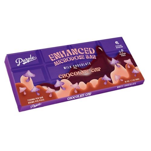 ChocolateChippurple.jpg Purple Mushroom Enhanced Microdose Bar – Chocolate Chip