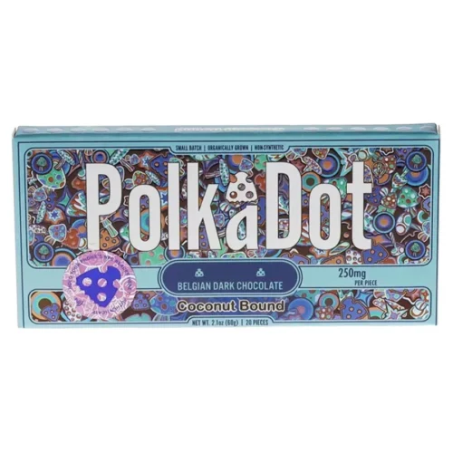 Coconut Bound PolkaDot Mushroom Belgian Dark Chocolate 250mg