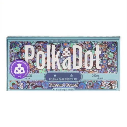 Coconut Bound PolkaDot Mushroom Belgian White Chocolate 200mg Per Piece