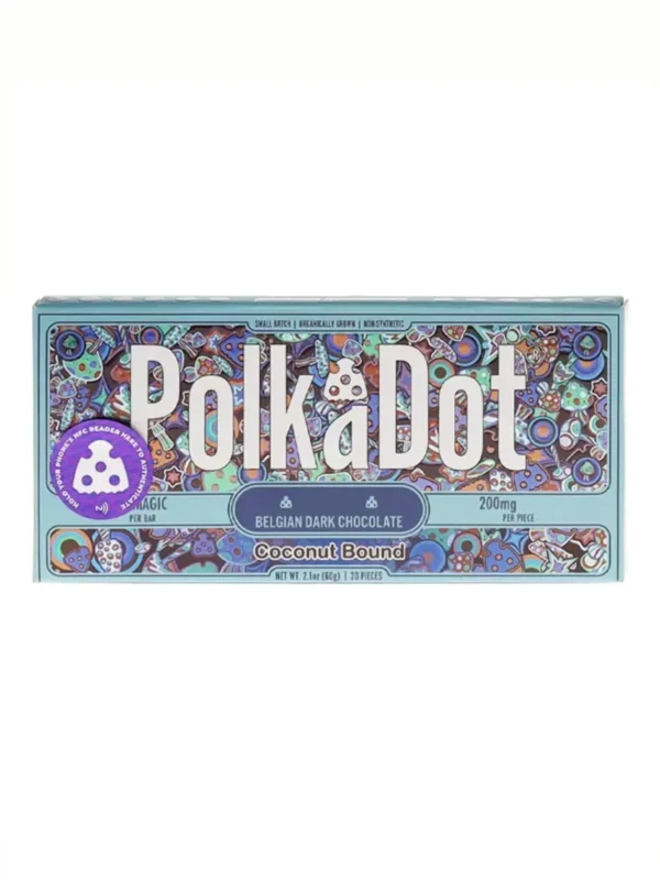 Coconut Bound PolkaDot Mushroom Belgian White Chocolate 200mg Per Piece