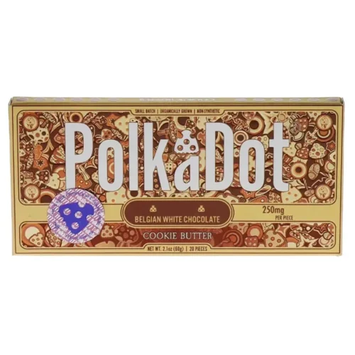 Cookie Butter PolkaDot Mushroom Belgian White Chocolate 250mg