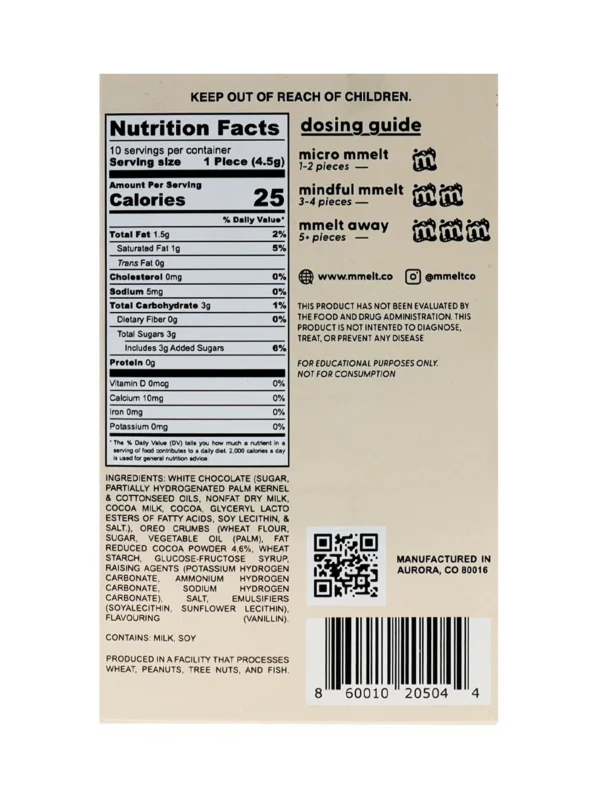 Cookies-Cream-Mmelt-Magic-Mushroom-Chocolate-Bar-6G-Back.webp Cookies & Cream Mmelt Mushroom Chocolate Bar 6G