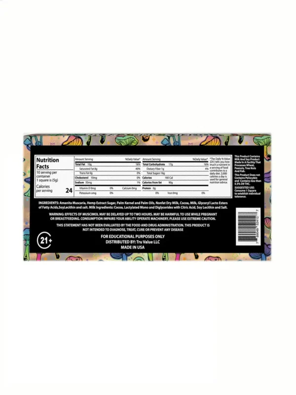 Cookies-Cream-Stoned-Amanita-Muscaria-Mushroom-Chocolate-10000MG-Back.webp Cookies & Cream Stoned Amanita Muscaria Mushroom Chocolate 10000MG
