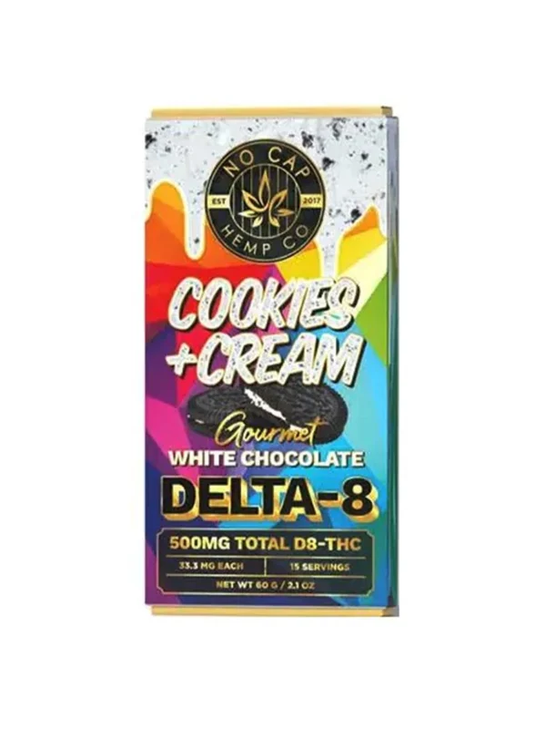 Cookies-x-Cream-No-Cap-Hemp-Co-Delta-8-Chocolate-Bar-500mg.webp Cookies x Cream No Cap Hemp Co Delta 8 White Chocolate Bar 500mg