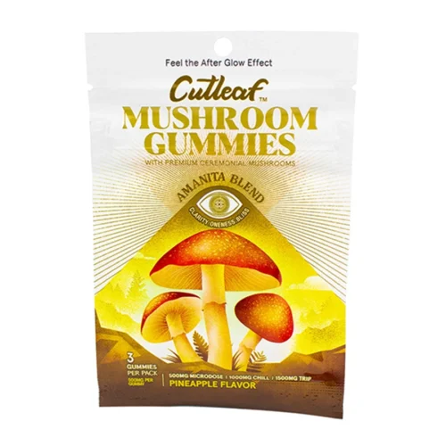 Pinapple Cutleaf Mushroom Gummies Amanita Blend 500mg