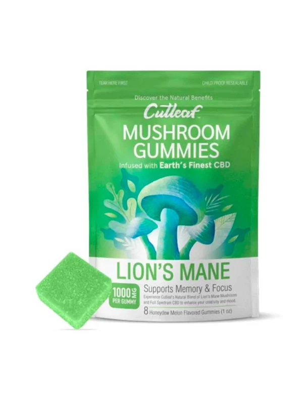 Cutleaf-Mushroom-Gummies-Lions-Mane.webp Lion’s Mane Honeydew Melon Cutleaf Mushroom CBD Gummies 1000mg