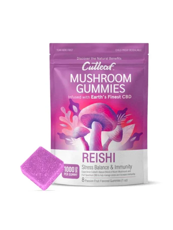Cutleaf-Mushroom-Gummies-Reishi.webp Reishi Passion Fruit Cutleaf Mushroom CBD Gummies 1000mg