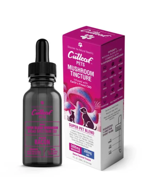 Cutleaf-Pet-Tinctures-5000m_300c-Bacon.webp Bacon Cutleaf Pet Mushroom CBD Tinctures