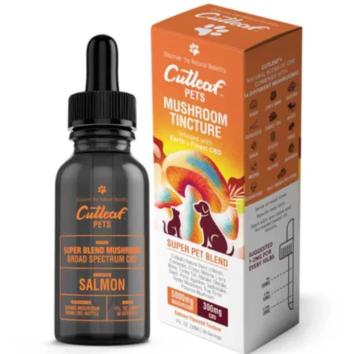 Salmon Cutleaf Pet Mushroom CBD Tinctures