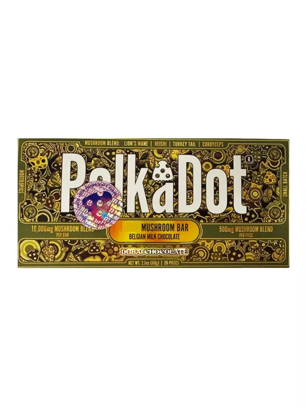 Dubai-Chocolate-PolkaDot-Magic-Mushroom-Belgian-Milk-Chocolate.webp Dubai Chocolate PolkaDot Magic Mushroom Belgian Milk Chocolate 500mg