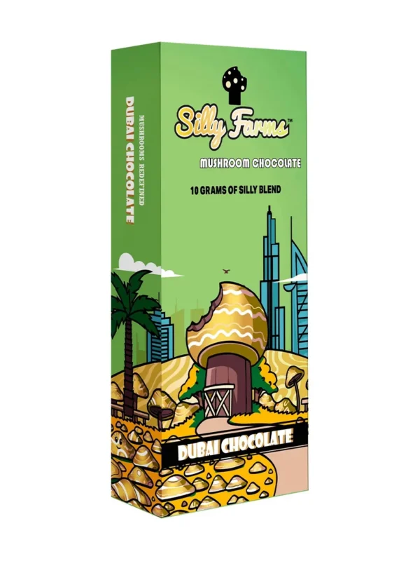 Dubai-Chocolate-Silly-Farms-Mushroom-Chocolate.webp Dubai Chocolate Silly Farms Mushroom Chocolate 10G