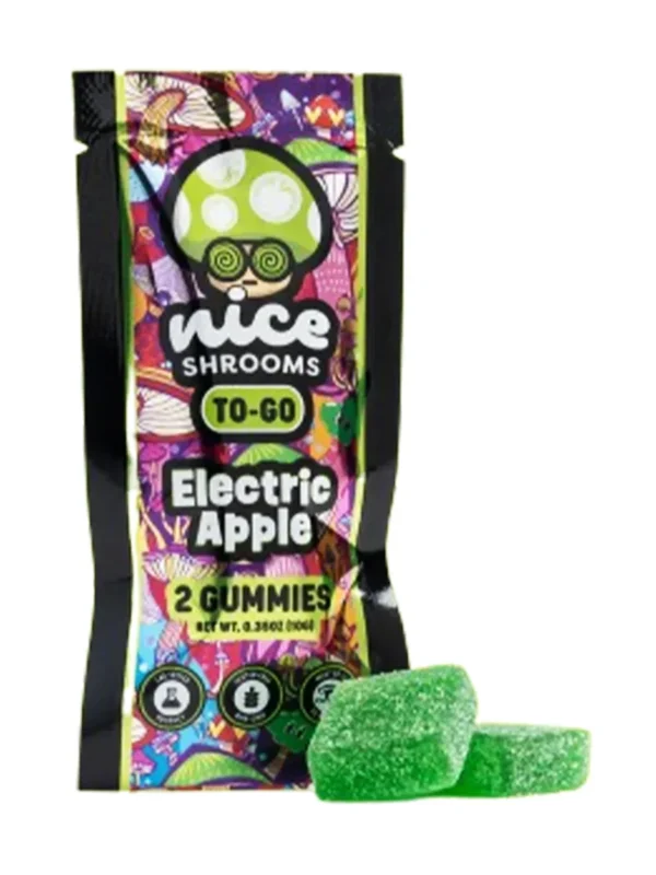 Electric Apple Nice Shrooms To-Go Mushroom Gummies 2ct