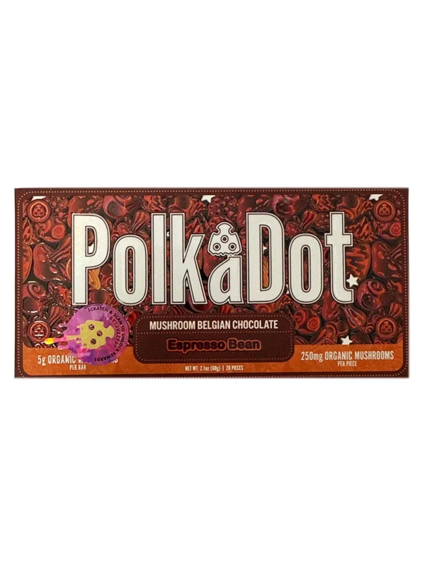 Espresso-Bean-PolkaDot-Magic-Mushroom-Belgian-Chocolate-250mg-Per-Piece.webp Espresso Bean PolkaDot Mushroom Belgian Dark Chocolate 250mg Per Piece