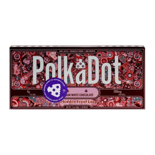 Forbidden Froot Loop PolkaDot Mushroom Belgian White Chocolate 200mg Per Piece