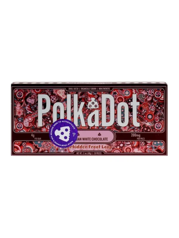 Forbidden Froot Loop PolkaDot Mushroom Belgian White Chocolate 200mg Per Piece