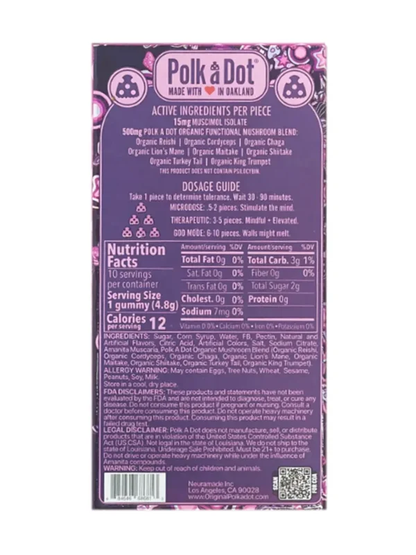 Frozen-Grape-PolkaDot-Magic-Mushroom-Belgian-Magic-Blend-Gummies-Back.webp Frozen Grape PolkaDot Magic Mushroom Belgian Magic Blend Gummies