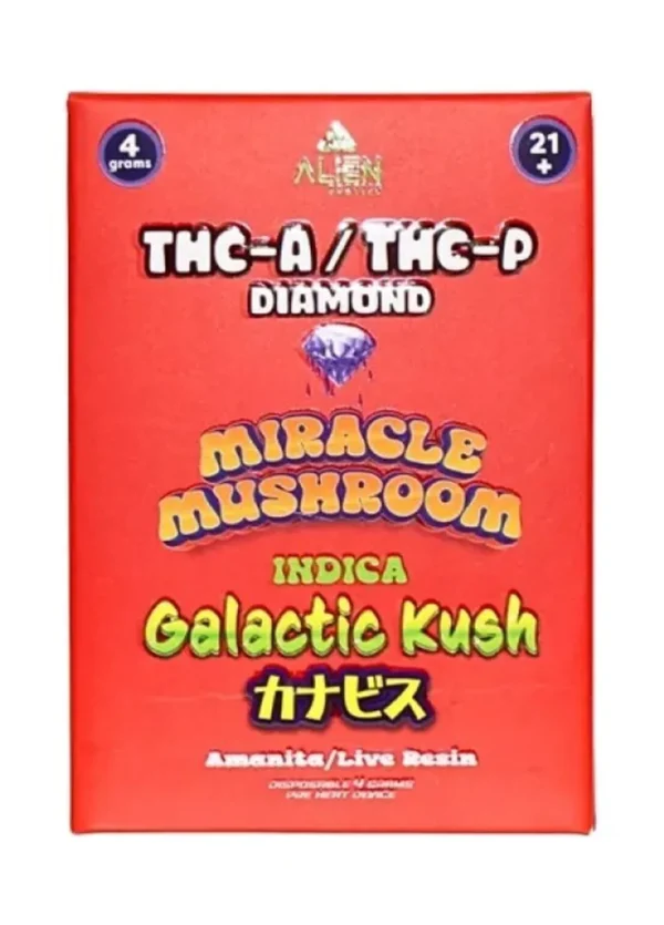 Galactic-Kush.webp Galactic Kush Alien Exotics Miracle Mushroom THC-A x THC-P Blend Disposable Vape 4G