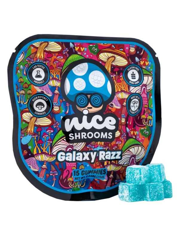 Galaxy-Razz.webp Galaxy Razz Nice Shrooms Mushroom Gummies 15ct 75g